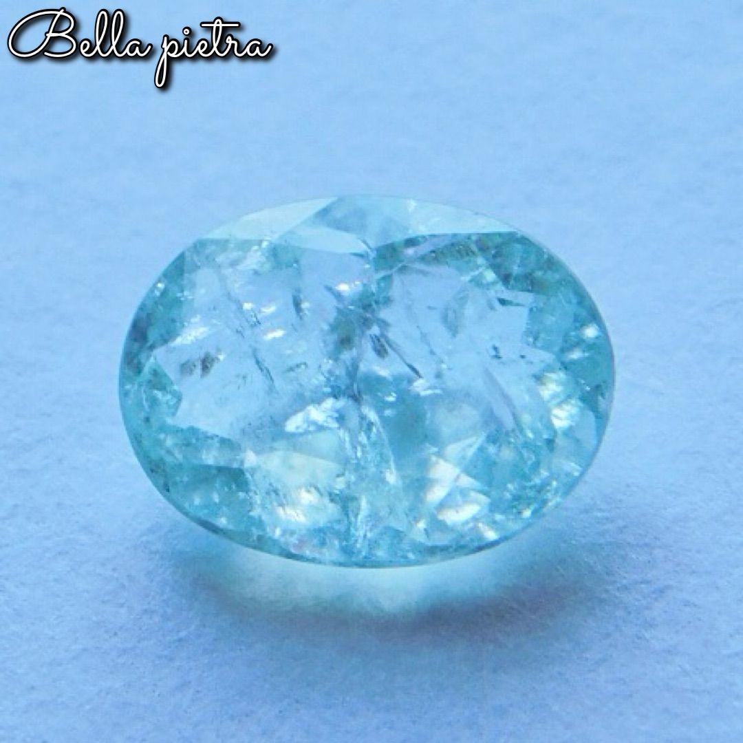0.870ct☆希少☆天然パライバトルマリン ネオンブルー オーバル