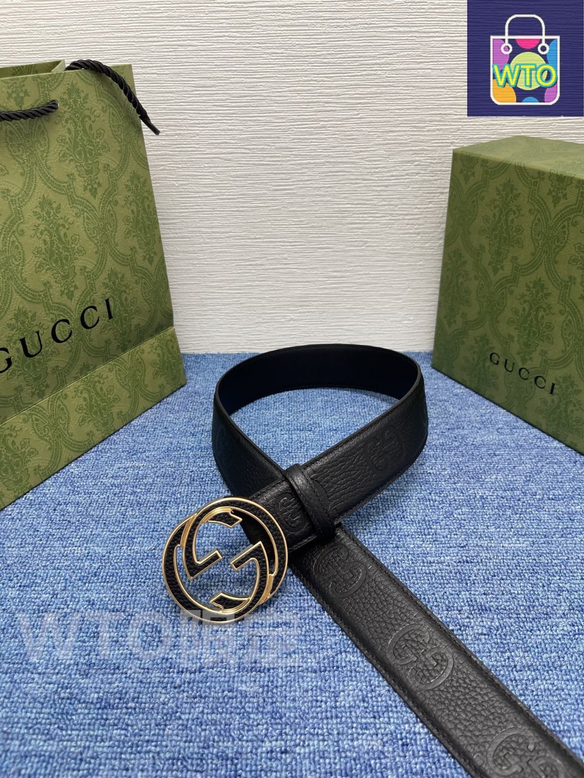 今日特価】Gucci Signature ダブル G バックル 本革ベルト