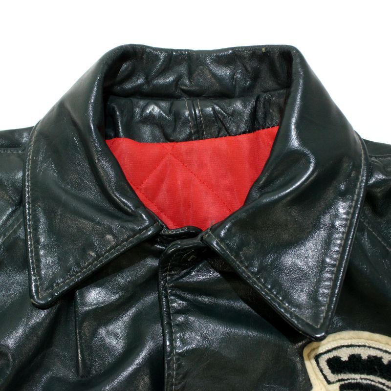 ヴィンテージ リメイク レザージャケット 裏地キルティング tops-30875