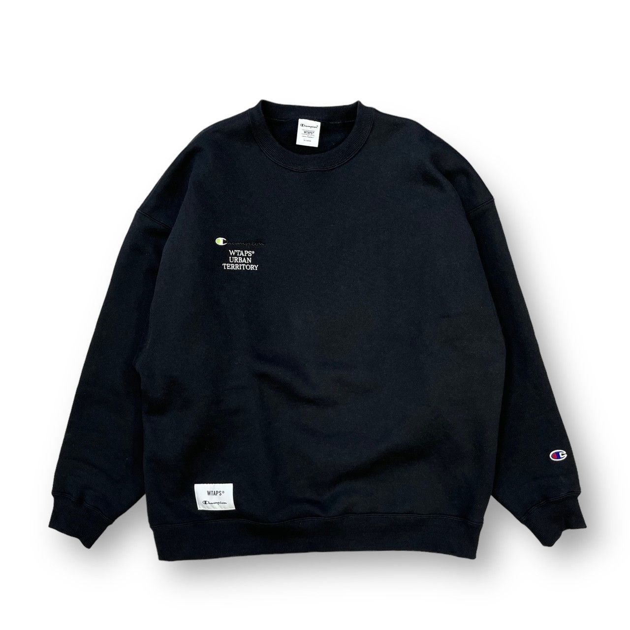 サイズ…SWtaps x Champion Academy Crew Neck Black - トップス