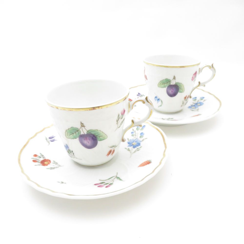 リチャードジノリ ペルージャ ベッキオフルーツ カップ2客&プレート4