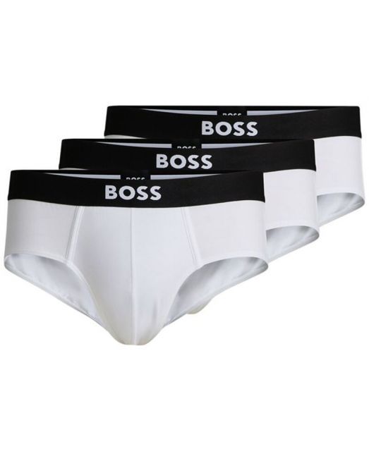 送料無料 ヒューゴボス メンズ ブリーフパンツ アンダーウェア Hugo Boss Men s One Hip Briefs 3-Pack White