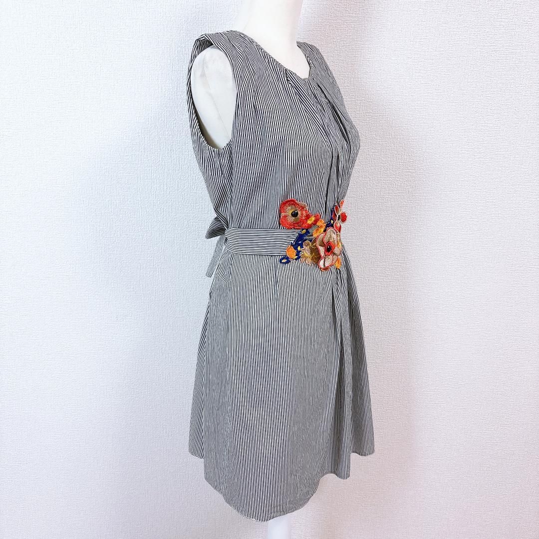 刺繍 ノースリーブワンピース