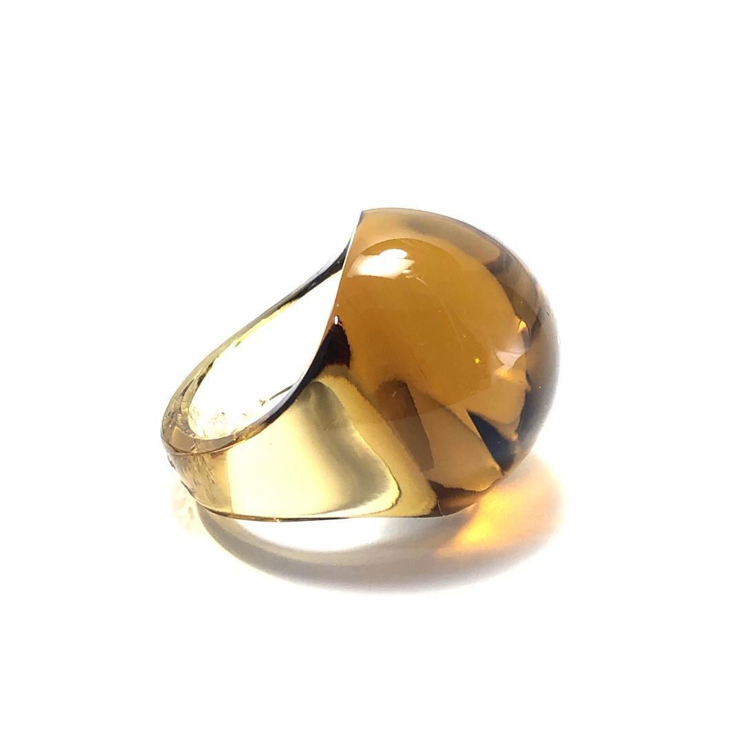 美品・箱付き】Lalique ラリック／カボション リング／14号／グラス