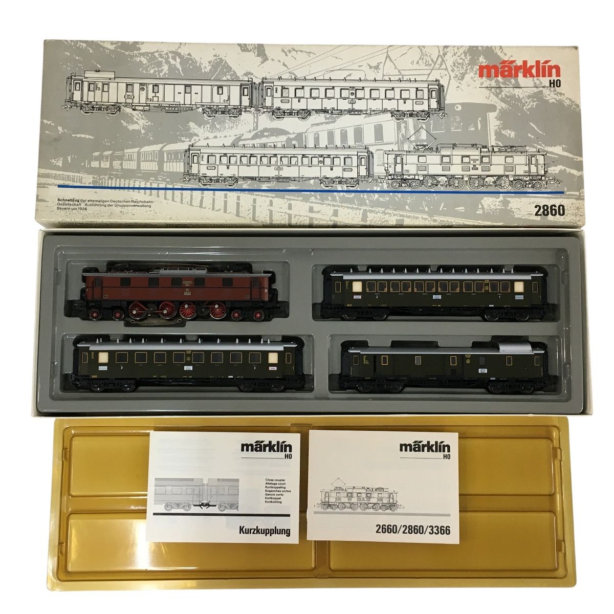 Marklin メルクリン 2860 ドイツ国営鉄道 DRG EP5 電気機関車 客車 4両セット HOゲージ 鉄道模型 N10415561