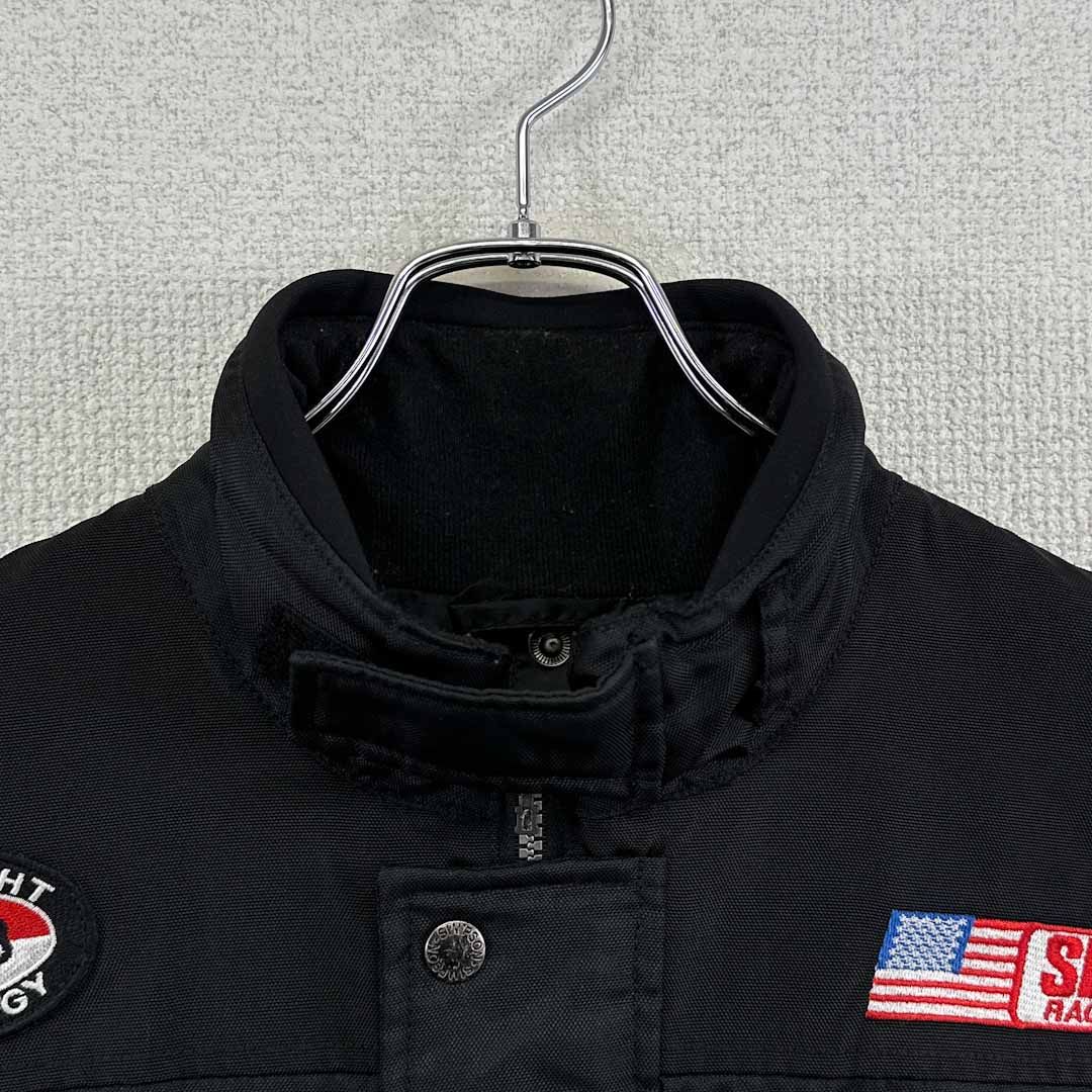 シンプソン SIMPSON 刺繍ロゴ ブルゾン Lサイズ ブラック SIMPSON◇ブルゾン シンプソン 無地 ブラック系 刺繍 メンズ サイズ L
