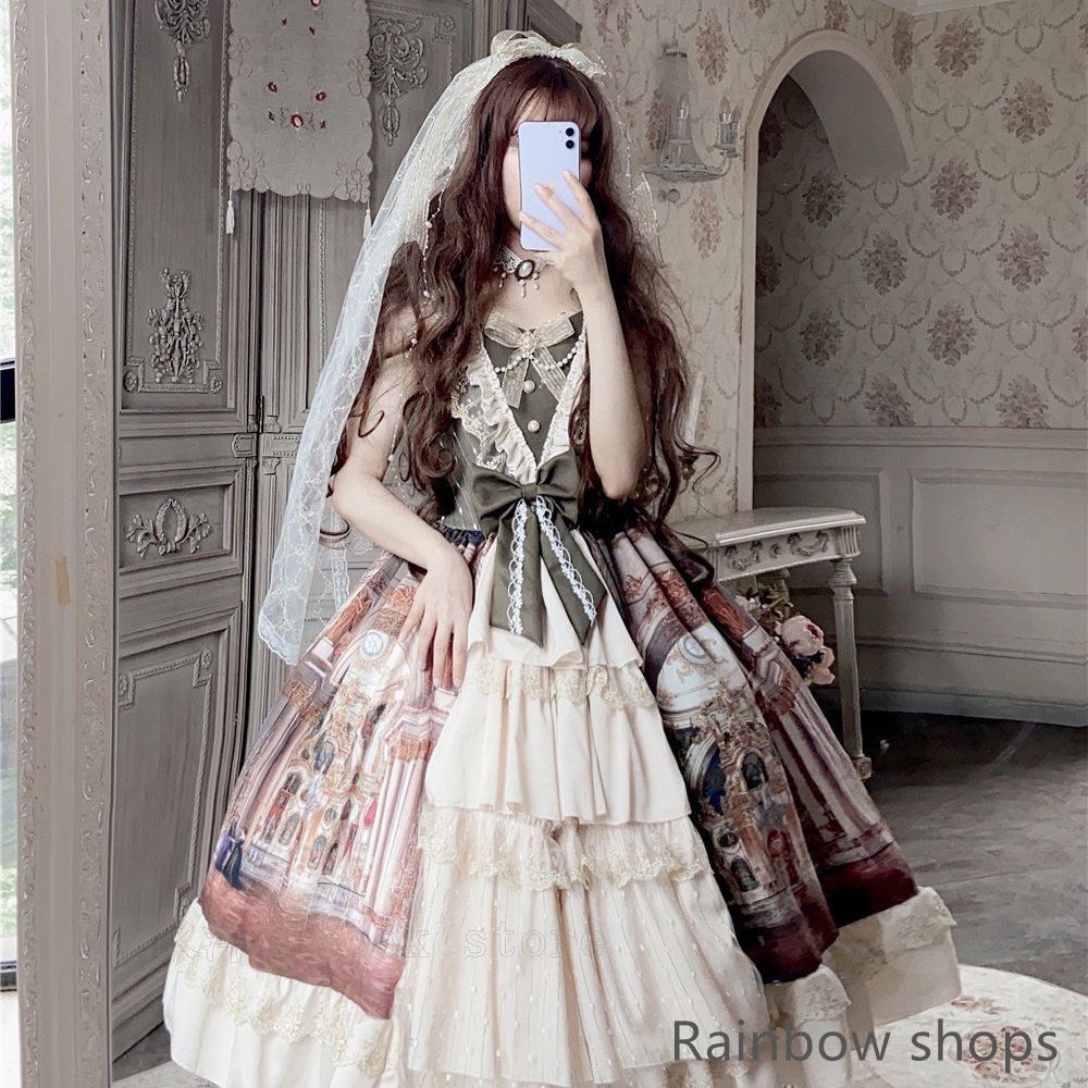 ロリータ Lolita宮殿油絵風ワンピース