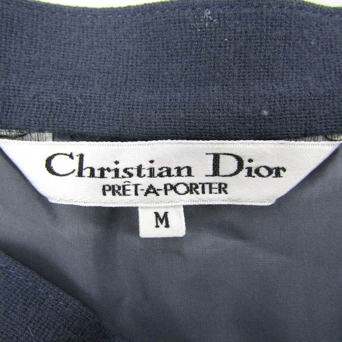 ChristianDior ディオール フレア スカート M ネイビー系 DIOR | フレア ミディスカート クロッケ テクニカル ファブリック