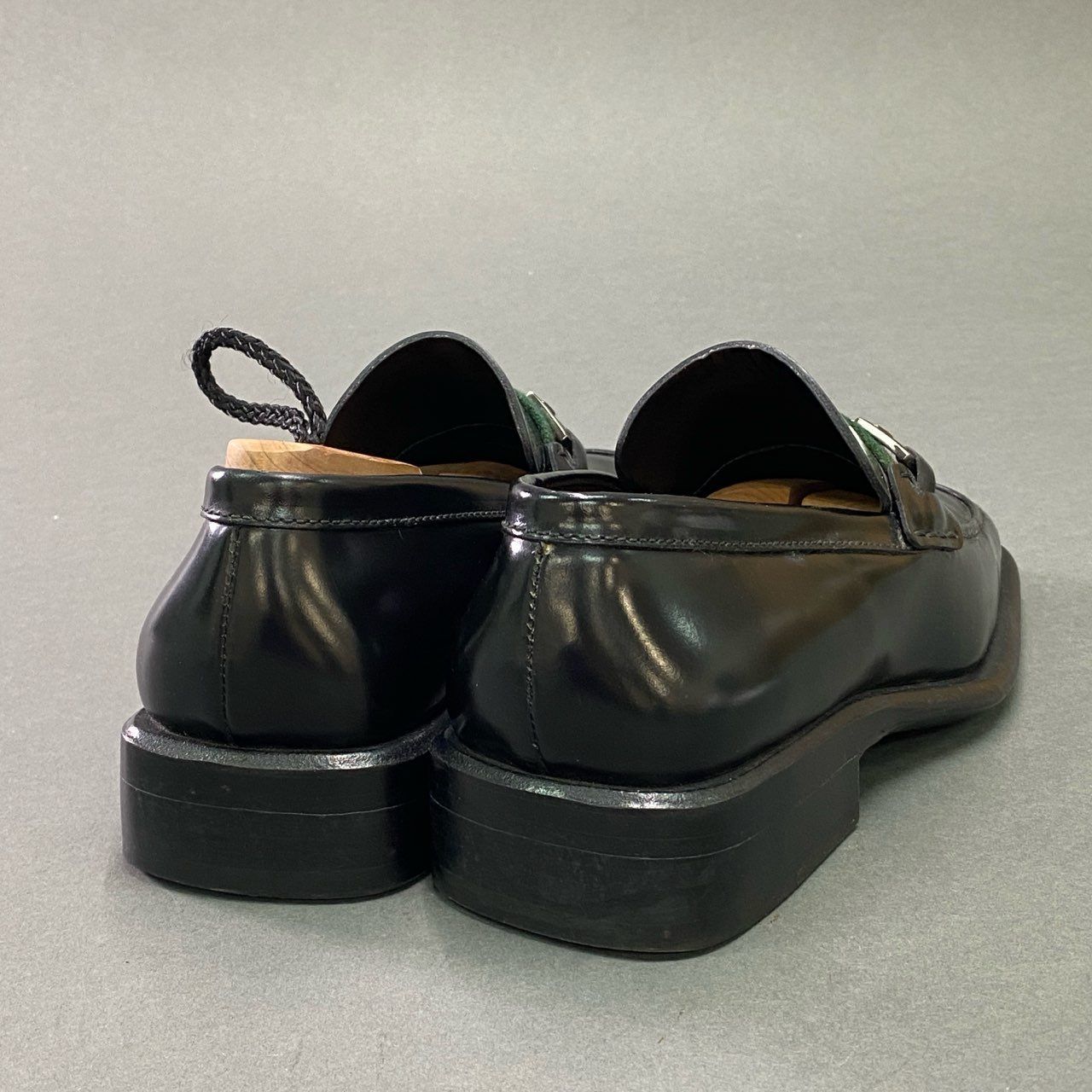 3c25 GUCCI グッチ ホースビットローファー シェリーライン スクエア 