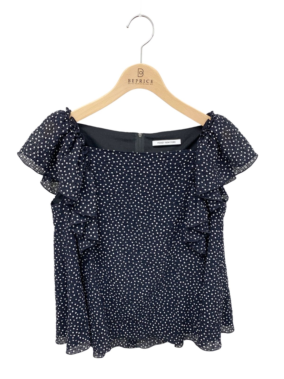フォクシーニューヨーク Blouse Papillon 44656 ブラウス 38 ネイビー ITHT1U3RGMNK フォクシーニューヨーク Blouse Papillon 44656 ブラウス 38 ネイビー