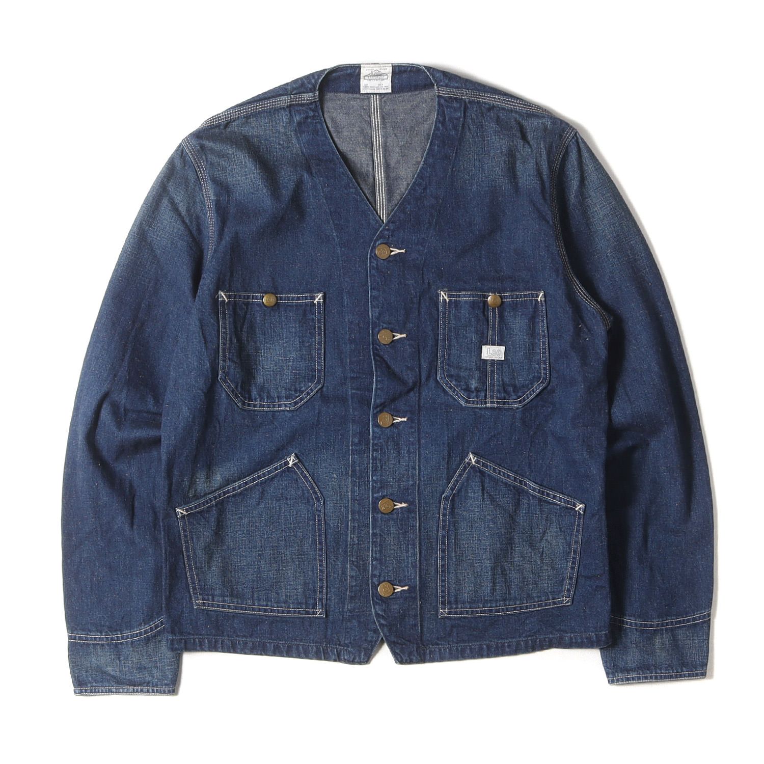 美品 Lee リー ジャケット サイズ:M クラシック エンジニア ノーカラー デニムジャケット(CLASSICS ENGINEER JACKET)  インディゴ アウター ブルゾン 上着【メンズ】 - メルカリ