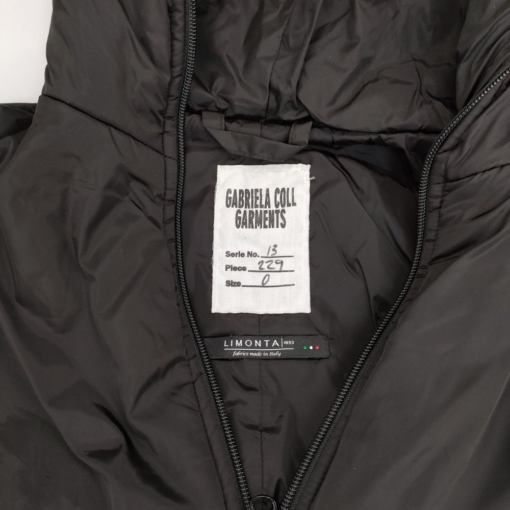 GABRIELA COLL GARMENTS No.229 LIMONTA PUFFER HOODED JACKET Black