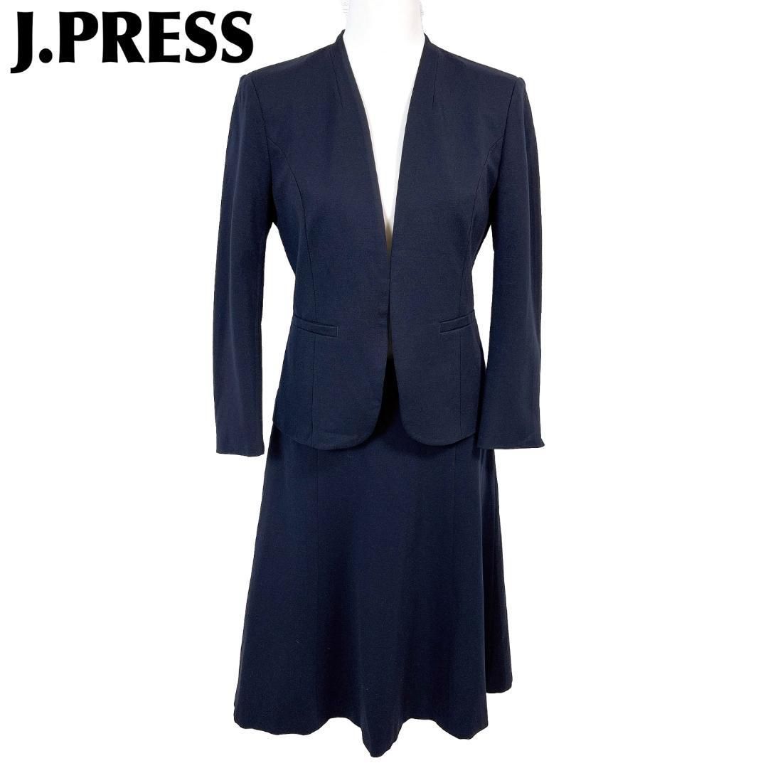 J.PRESS スーツセットアップ ジャケット9 スカート11 ネイビー