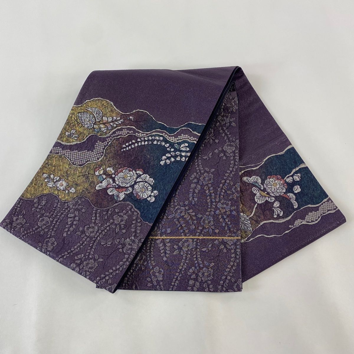 専用帯412 ○高級 正絹 落款 作家物 辻ヶ花 太鼓全通 袋帯