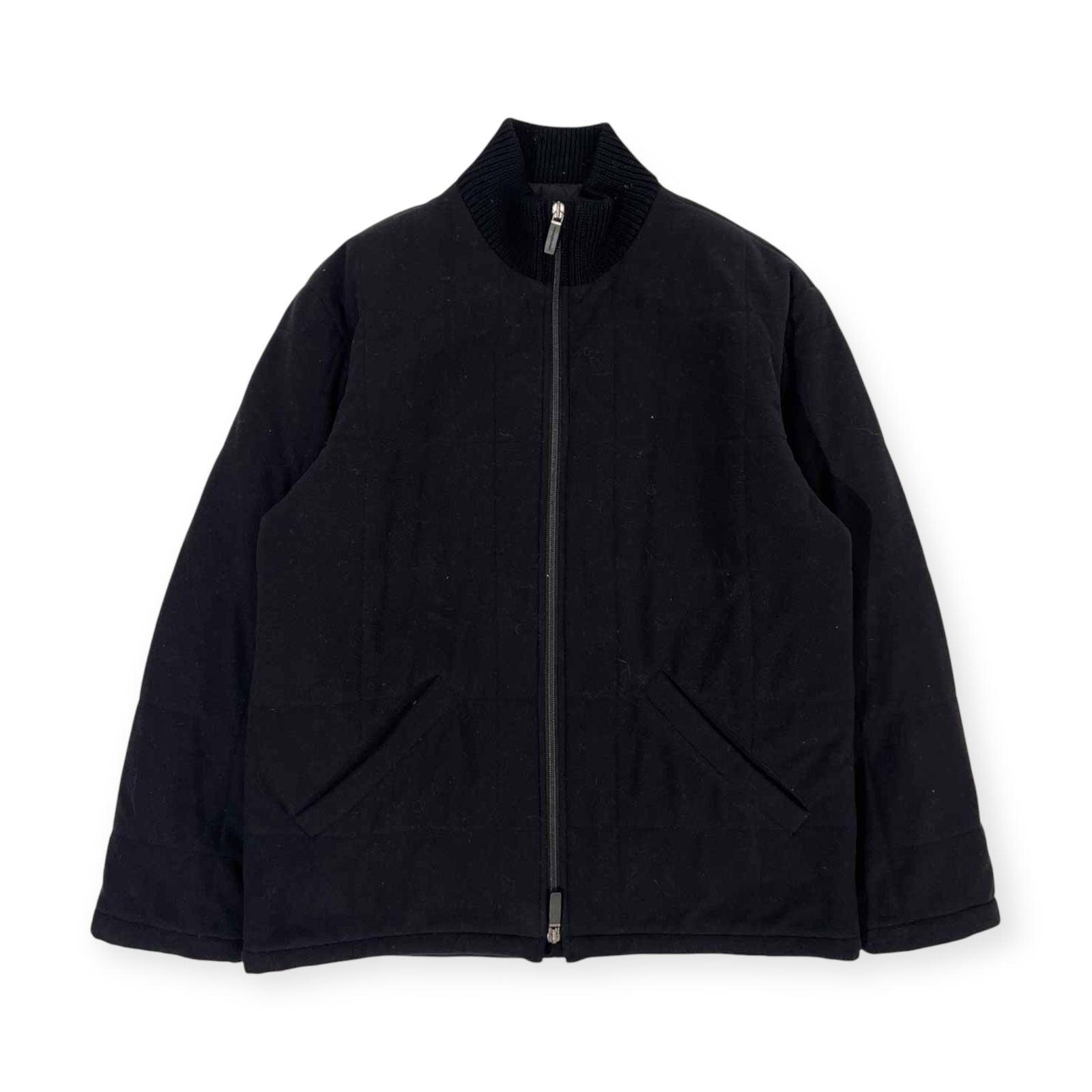 Ermenegildo Zegna エルメネジルド・ゼニア ジャケット フリース生地 ジャケット ジャンパー M/黒 ブラック メンズ