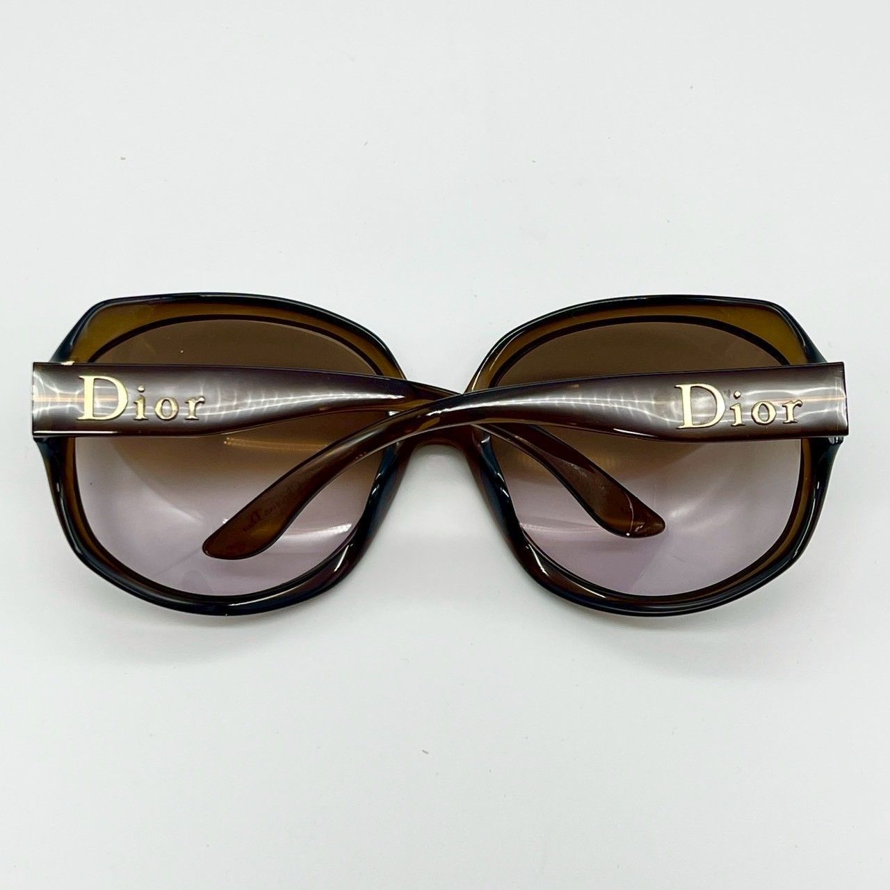 クリスチャンディオール サングラス ブラウン スモークパープル ロゴ  