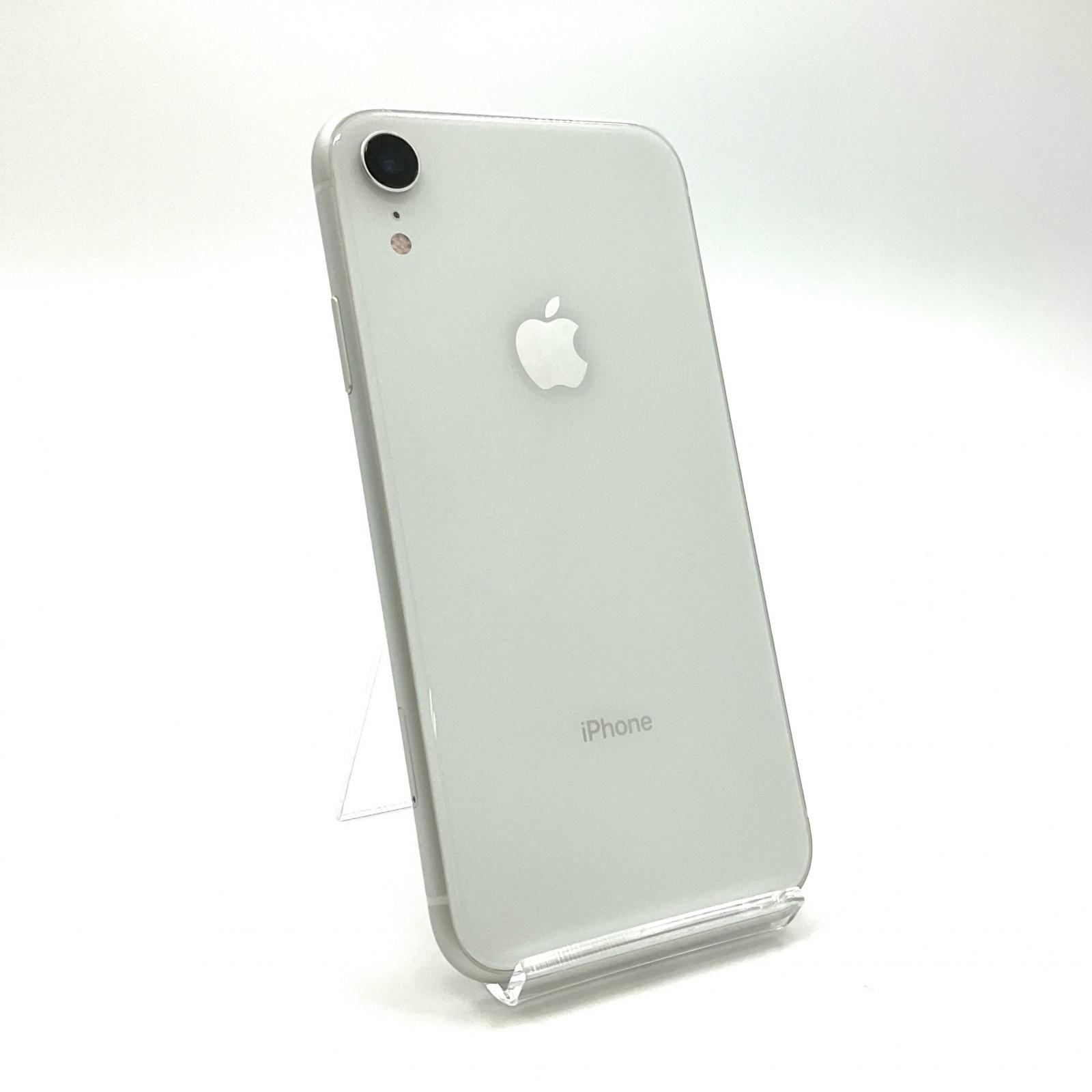【全額返金保証】【最速発送】Apple iPhone XR 64GB ホワイト au 動作確認済 84% 白ロム