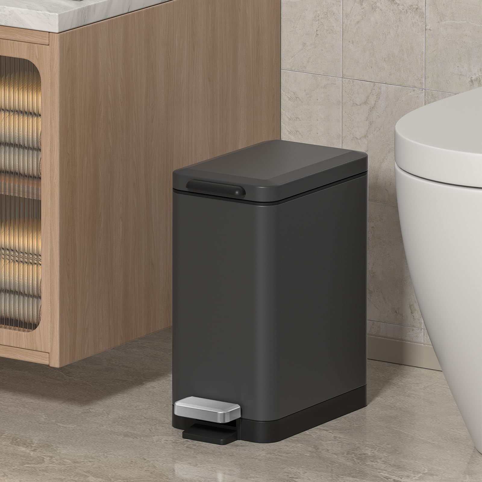 ゴミ箱 おしゃれ スリム 10L_グレイ 匿名配送 40リットル Mbillion