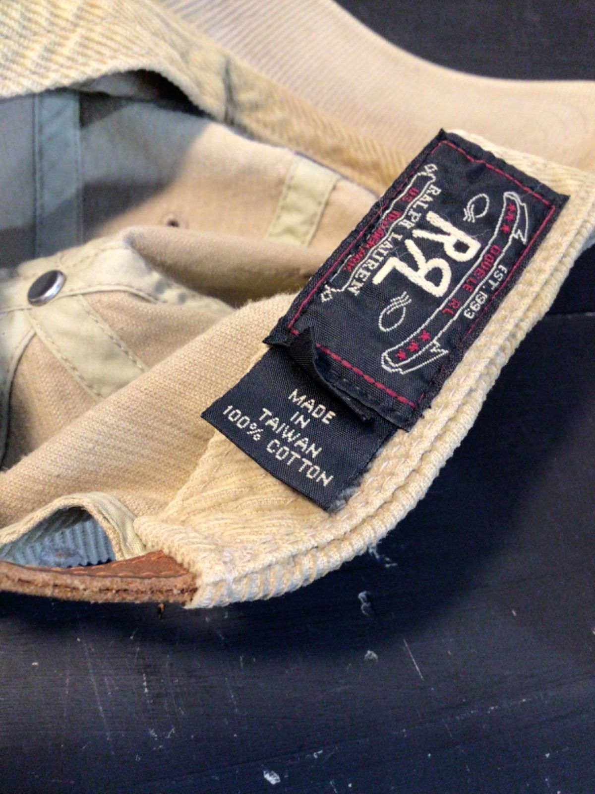 美品　RRL RALPH LAUREN コーデュロイベスト 三つ星タグ　XXL RRL ダブルアールエル 90's 三ツ星タグ コーデュロイ キャップ