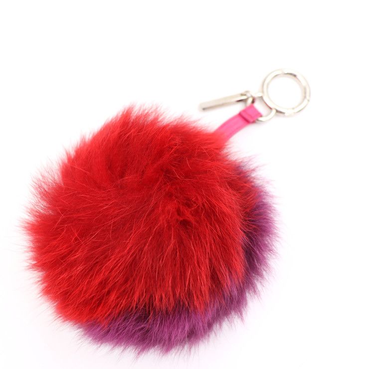 FENDI フェンディ ポンポンチャーム チャーム - ファー ネイビー