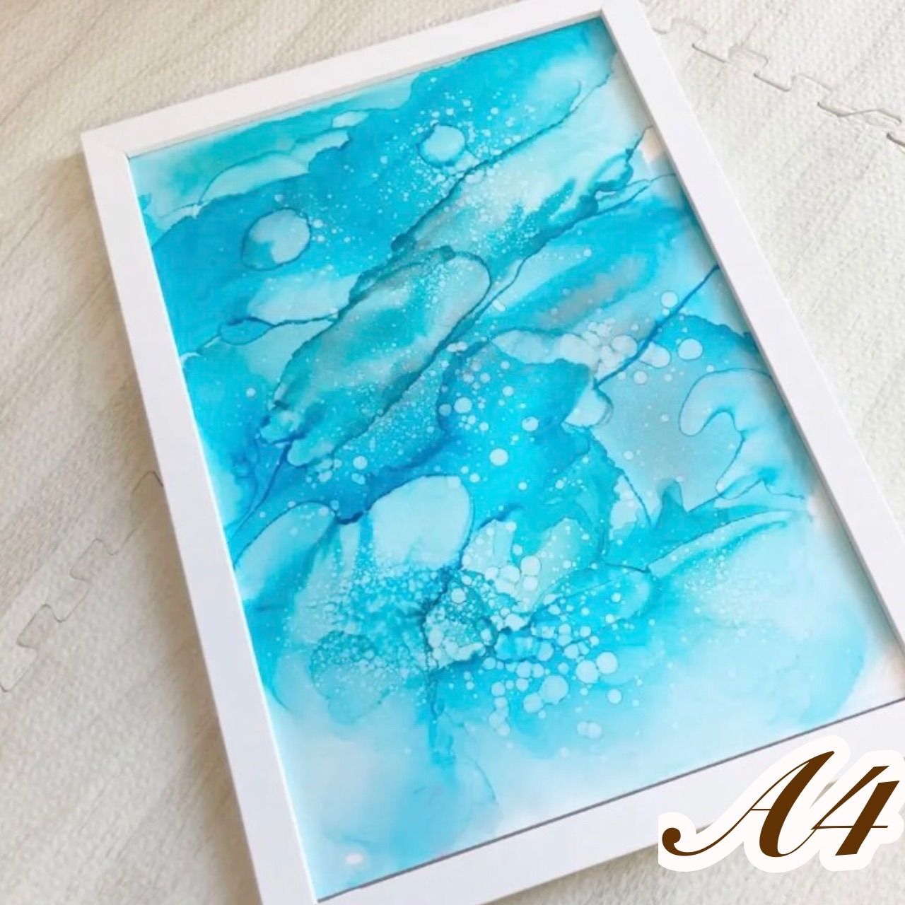 アルコールインクアート 原画 ② インテリア アルコールインクアート 原画 (サイズ348mm×272mm