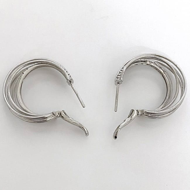 美品】10金イヤリング TSUTSUMI ピアス ホワイトゴールド WG f-20516