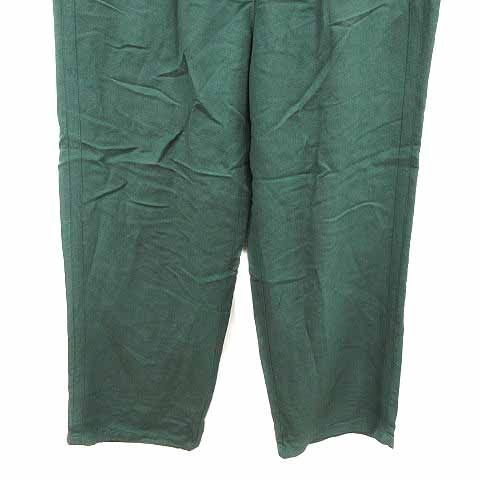 ブランベール blancvert ワイドパンツ 麻混 リネン混 36 S 緑 グリーン