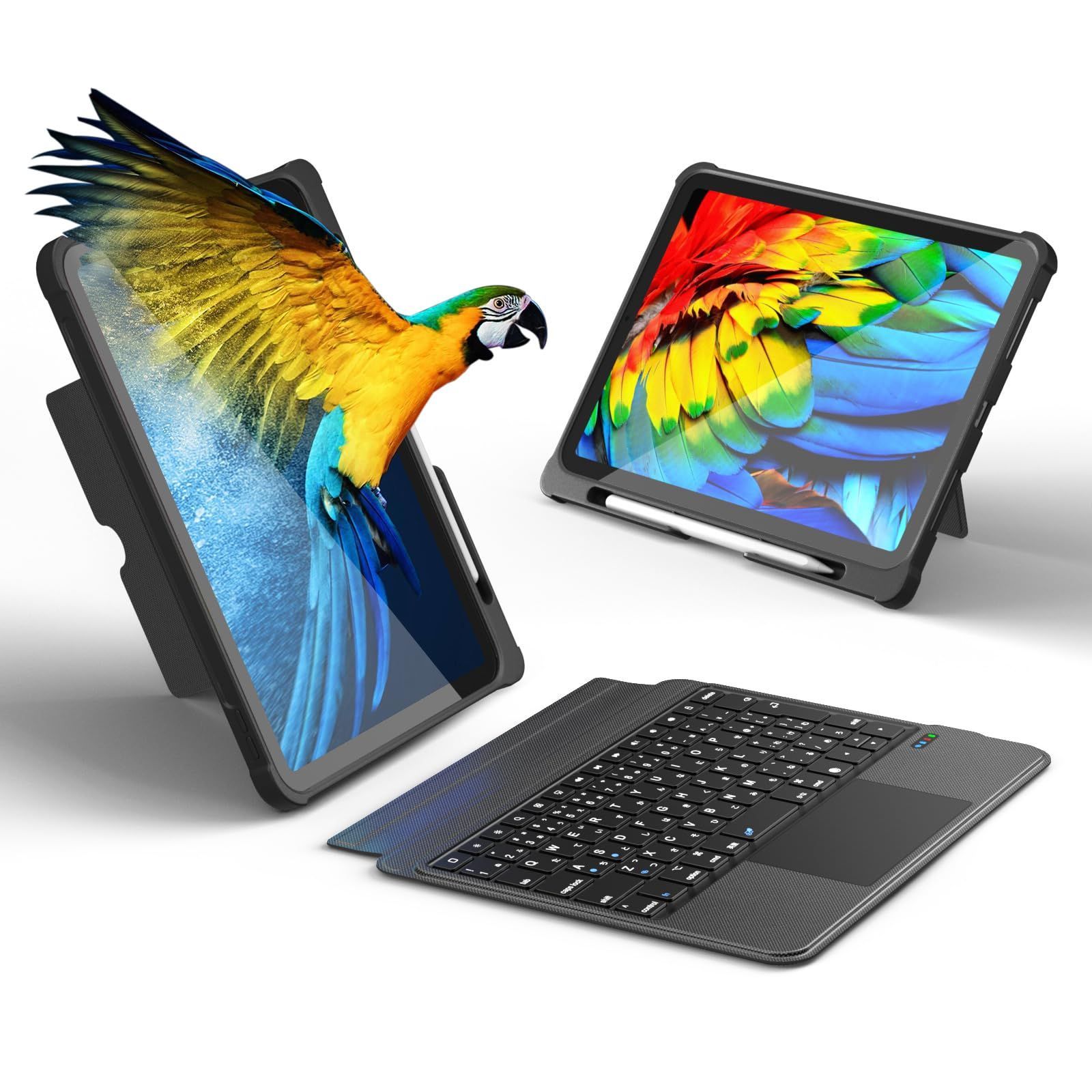 業界初モデル Omikamo ipad 9世代 ケース キーボード JIS日本語配列 ipad 第8世代 第7世代 10.2 keyboard case 超高精度トラックパッド付き ipad pro 10.5 ケース キーボード マルチペアリング