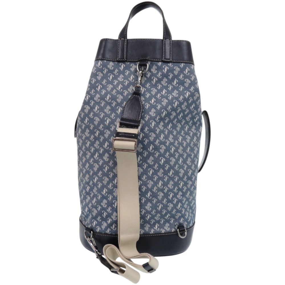 ジミーチュウ エヴァン デニム JC モノグラム ワンショルダー KGCFV2 デイパック デニム レザー ネイビー 紺 リュック 1340 JIMMY CHOO