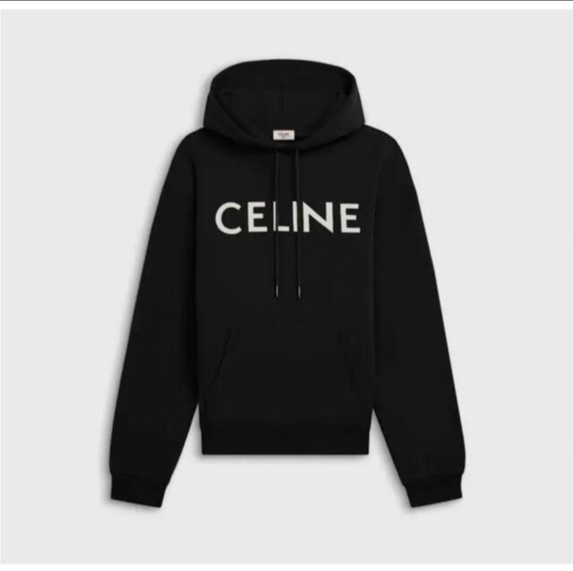 セリーヌ CELINE ルーズスウェットシャツ コットン ブラック/ホワイト 