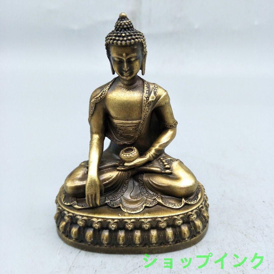 仏教美術 薬王菩薩仏像 小仏像 銅製 - メルカリ
