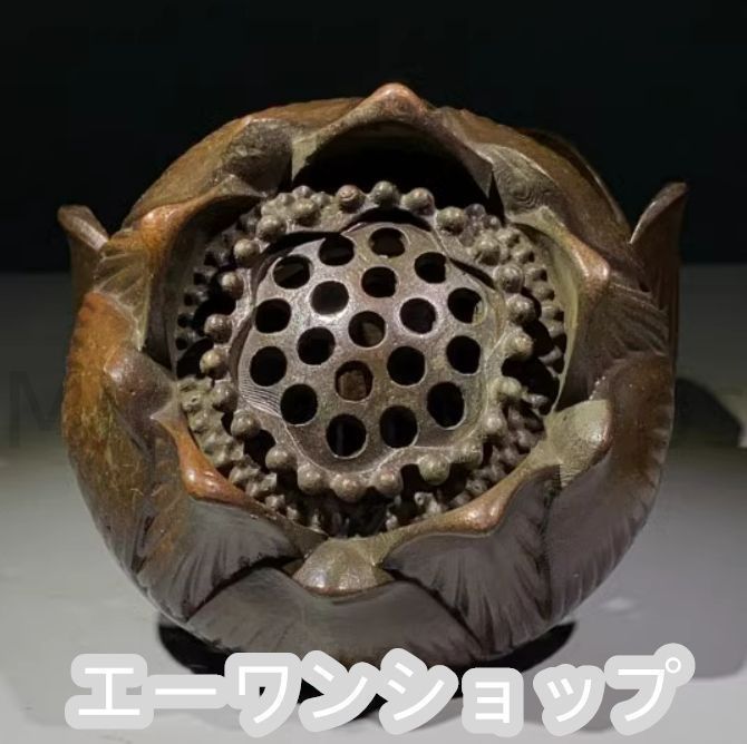 古美術 銅製 蓮花香炉 置物 大明宣徳 蓮子登科 香炉 現代工芸品