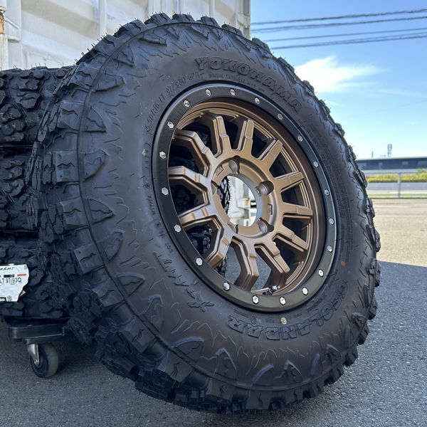 1台分のみ！ジムニー JB64 JB23 JA22 JA11 ヨコハマ ジオランダー X-MT 6.50R16 16インチ 新品 タイヤホイール 4本  ゴツゴツタイヤ マッドタイヤ マットブロンズ オフロード 3インチ リフトアップ - メルカリ