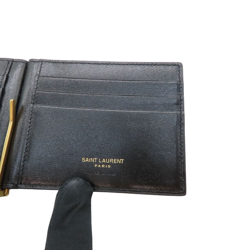 中古】SAINT LAURENT サンローラン 607738 マネークリップ財布