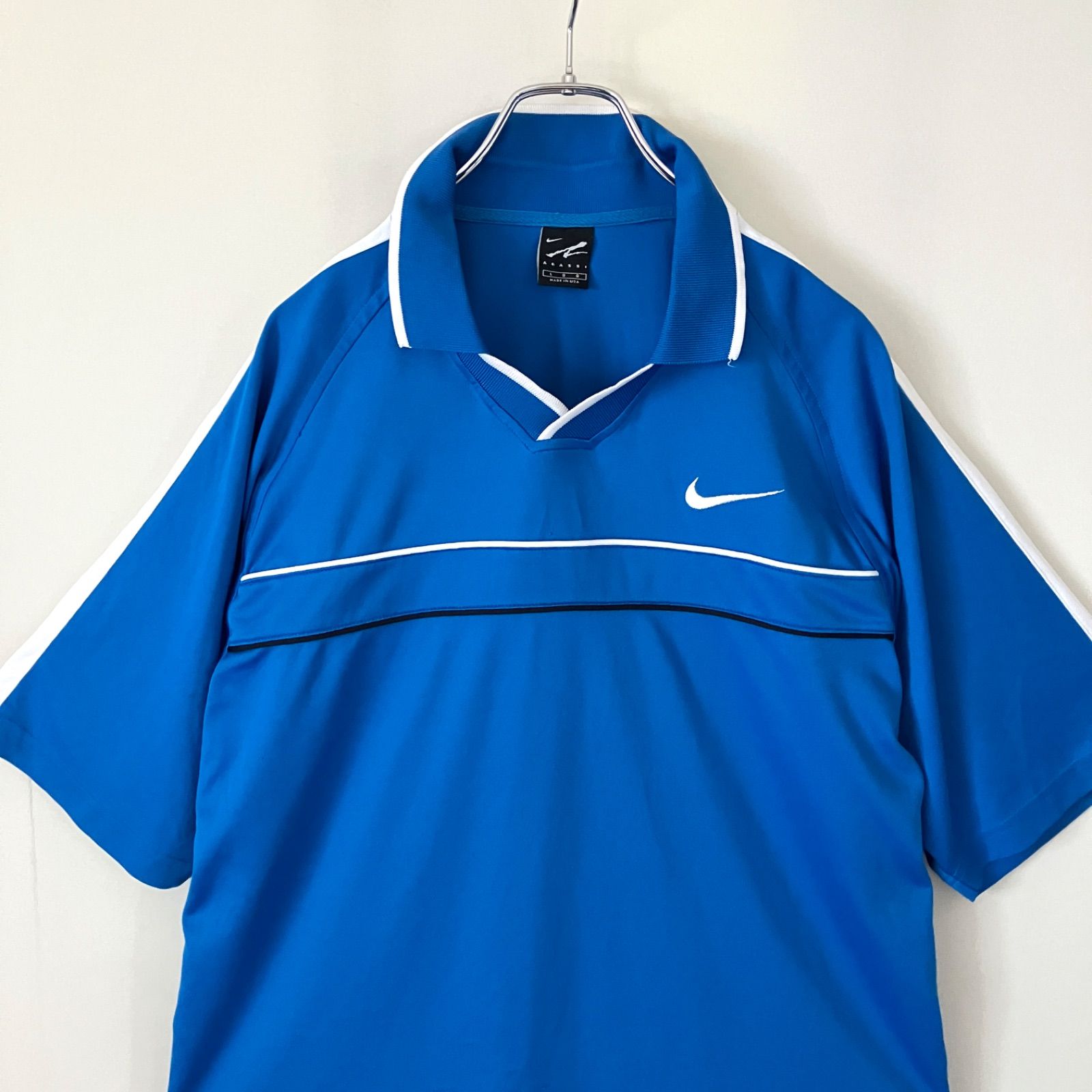 NIKE TENNIS AGASSI ナイキ テニス アガシ ゲーム シャツ S NIKE TENNIS AGASSI ナイキ テニス アガシ ゲーム シャツ S