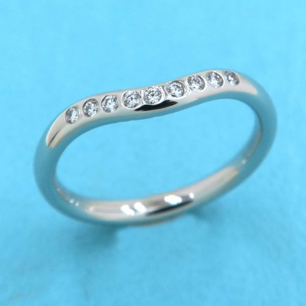 Tiffany カーブドバンドリング エルサ・ペレッティの、ダイヤモンド9石付いているカーブド
