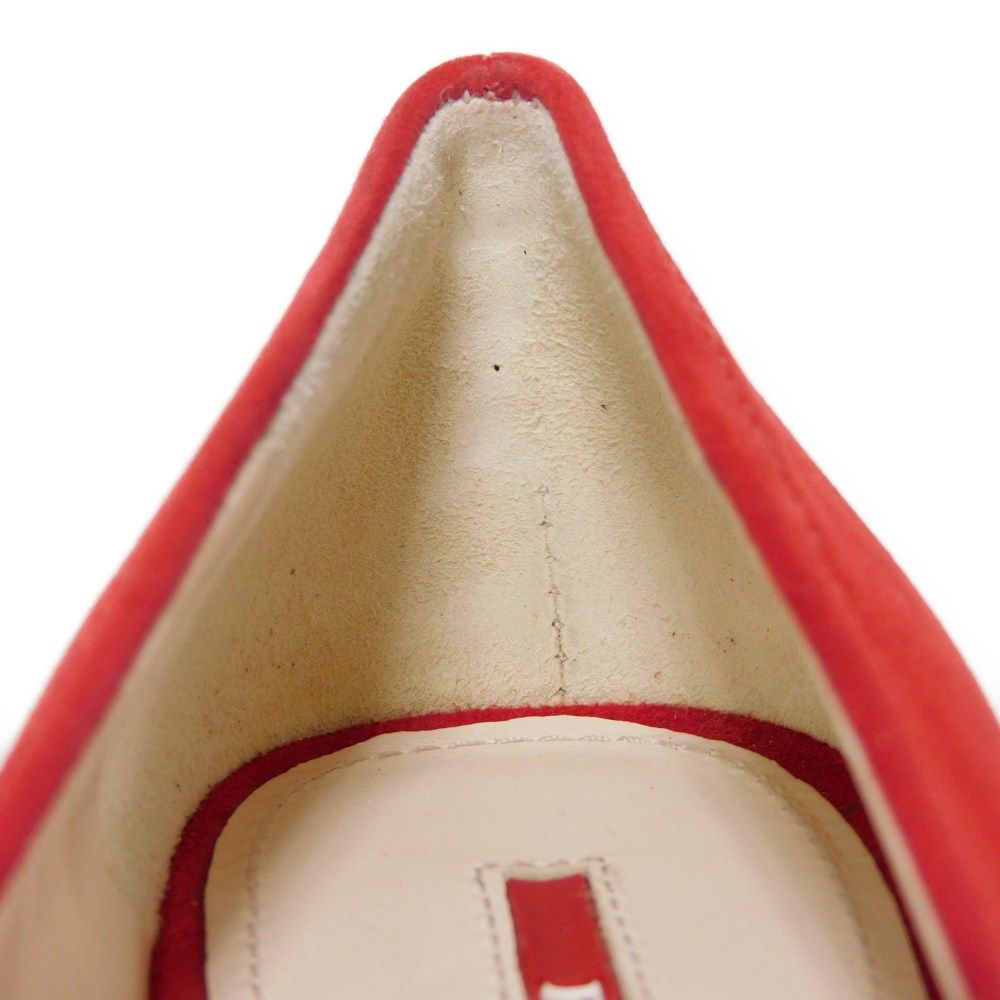 PRADA プラダ ポインテッド トゥ バックル スエード 36 ハバナ デミ柄  