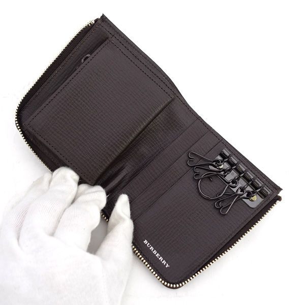 BURBERRY / バーバリー □財布 L字ファスナー キーケース レザー