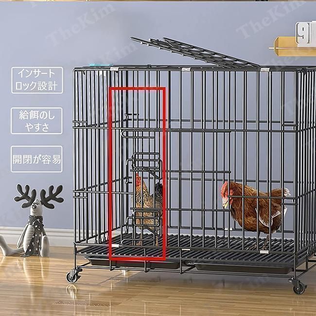 人気推薦◆130*60*70cm 8-10羽 鶏用ケージ 大型 鶏かご 鶏小屋 家庭用 飼育ケージ 家禽用ケージ 鶏舎 水入れ 餌入れ トレー付き 掃除しやすい 通気性 組み立て簡単8-10羽