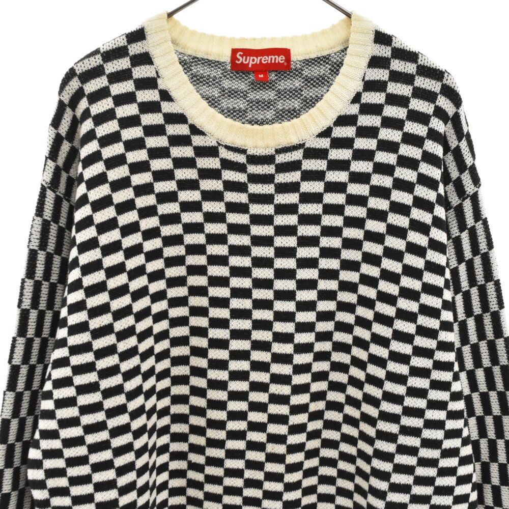SUPREME (シュプリーム) 20SS Back Logo Sweater Checkerboard バック