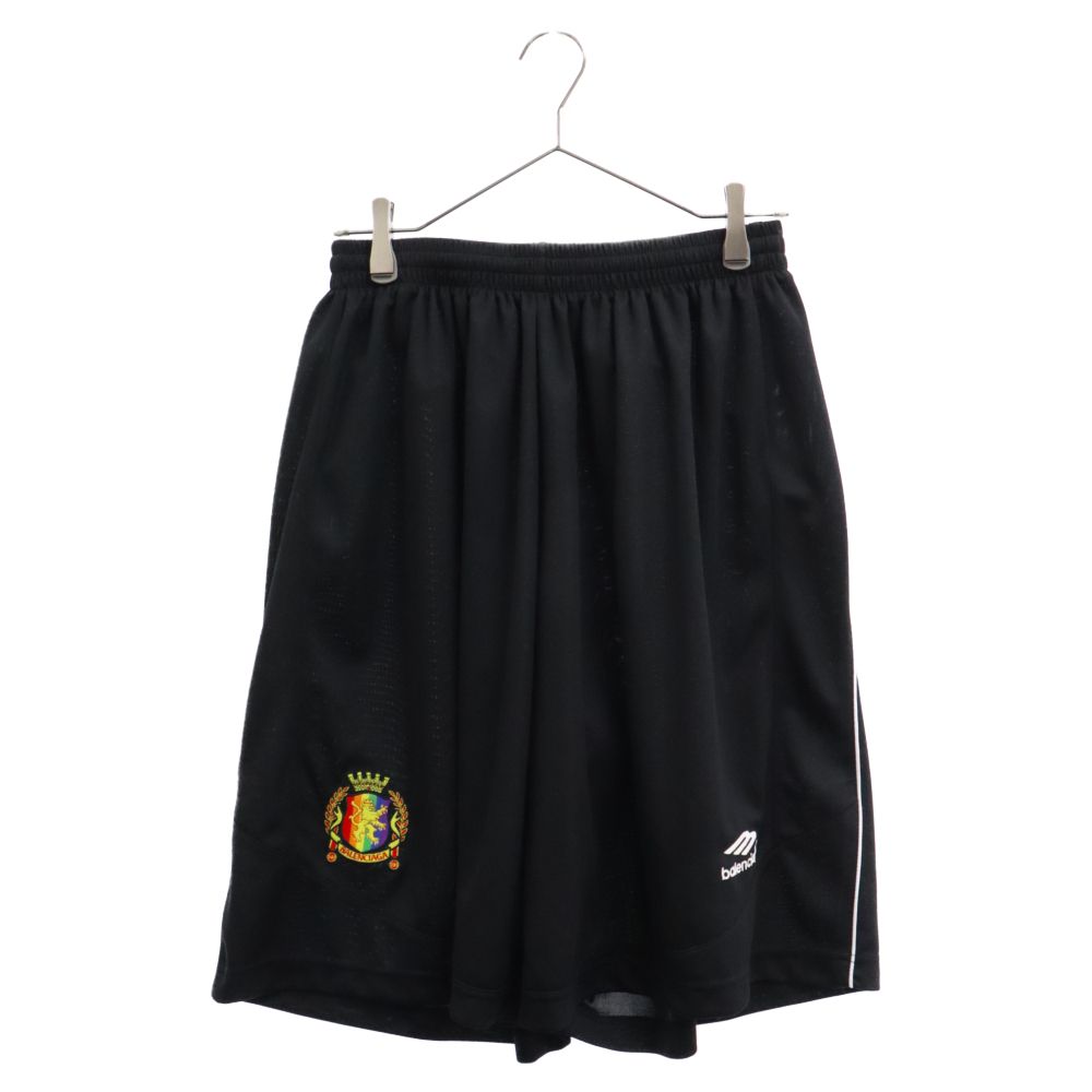 BALENCIAGA (バレンシアガ) 23SS BAGGY SHORTS 767862 TPVG2 ロゴ刺繍バギーショートパンツ メッシュハーフパンツ  ブラック - メルカリ