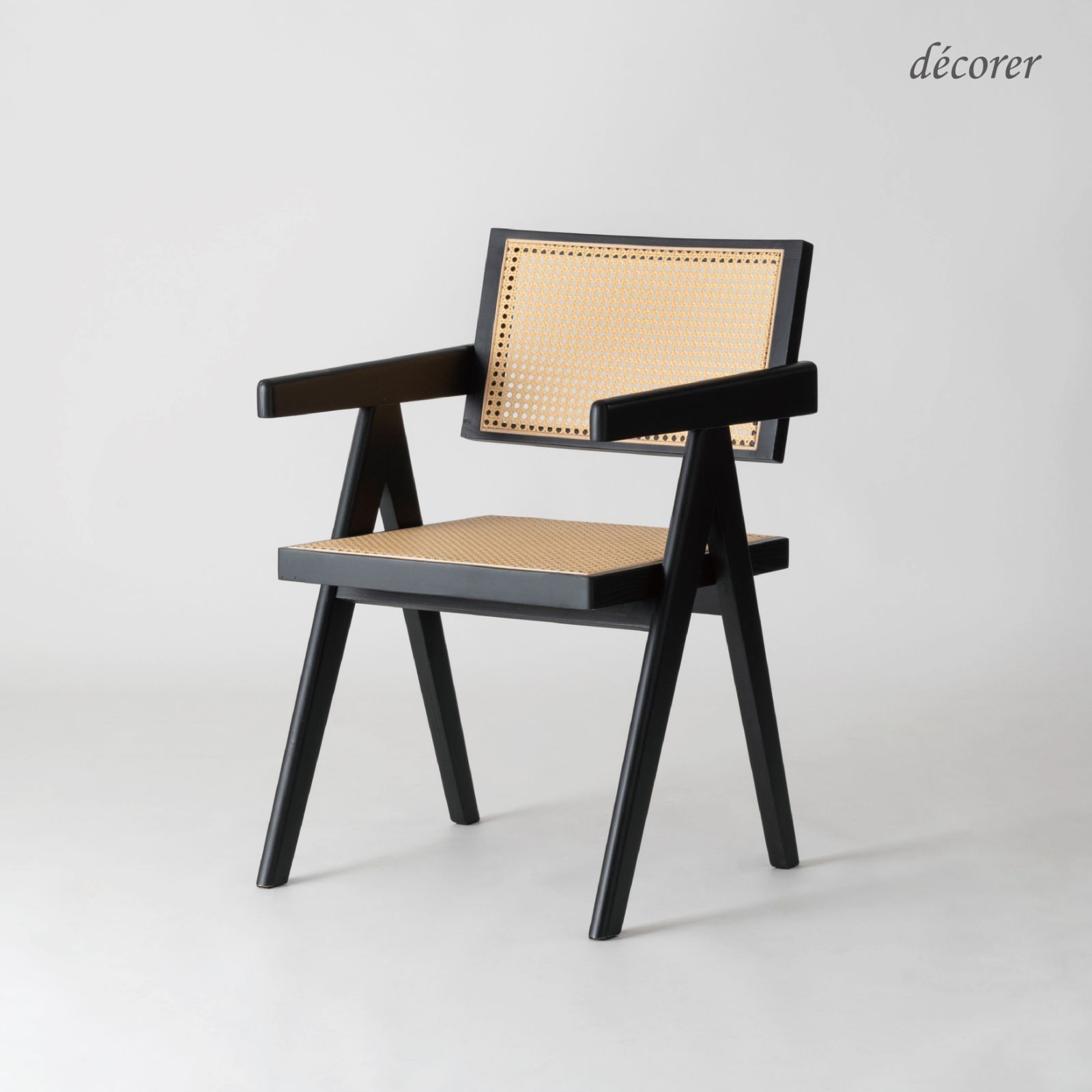 【新作】Artificial rattan chair No.21 / アーティフィシャルラタンチェア【1脚入: 2色】 北欧 スタイル 木製 無垢 ラタン かごめ編み 籐 椅子 ダイニングチェア オフィス リビング デスク チェア ブラック 黒 【送料込み】