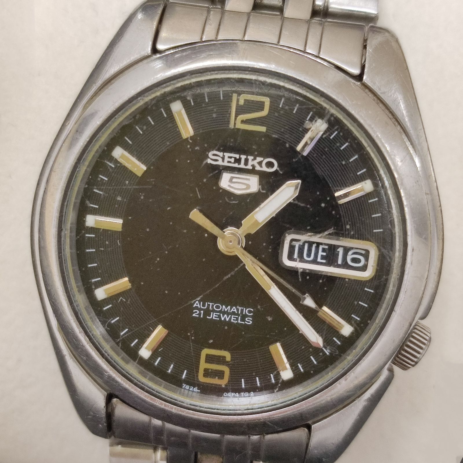 SEIKO5 セイコー5 7S26-01V0 黒文字盤 裏スケルトン SEIKO ファイブ AT 