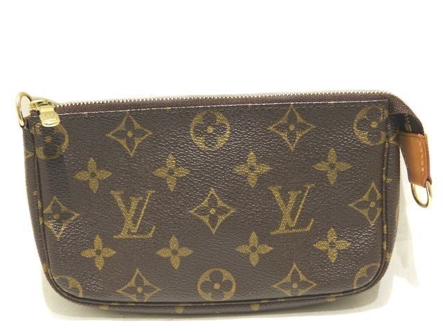 LOUIS VUITTON ヴィトン ミニ ポシェット アクセソワール M58009 モノグラム ポーチ レディース ブラウン FL0033 7D