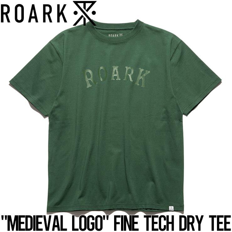 【送料無料】半袖Tシャツ THE ROARK REVIVAL ロアークリバイバル MEDIEVAL LOGO FINE TECH DRY TEE RTJF1002 FRT 日本代理店正規品