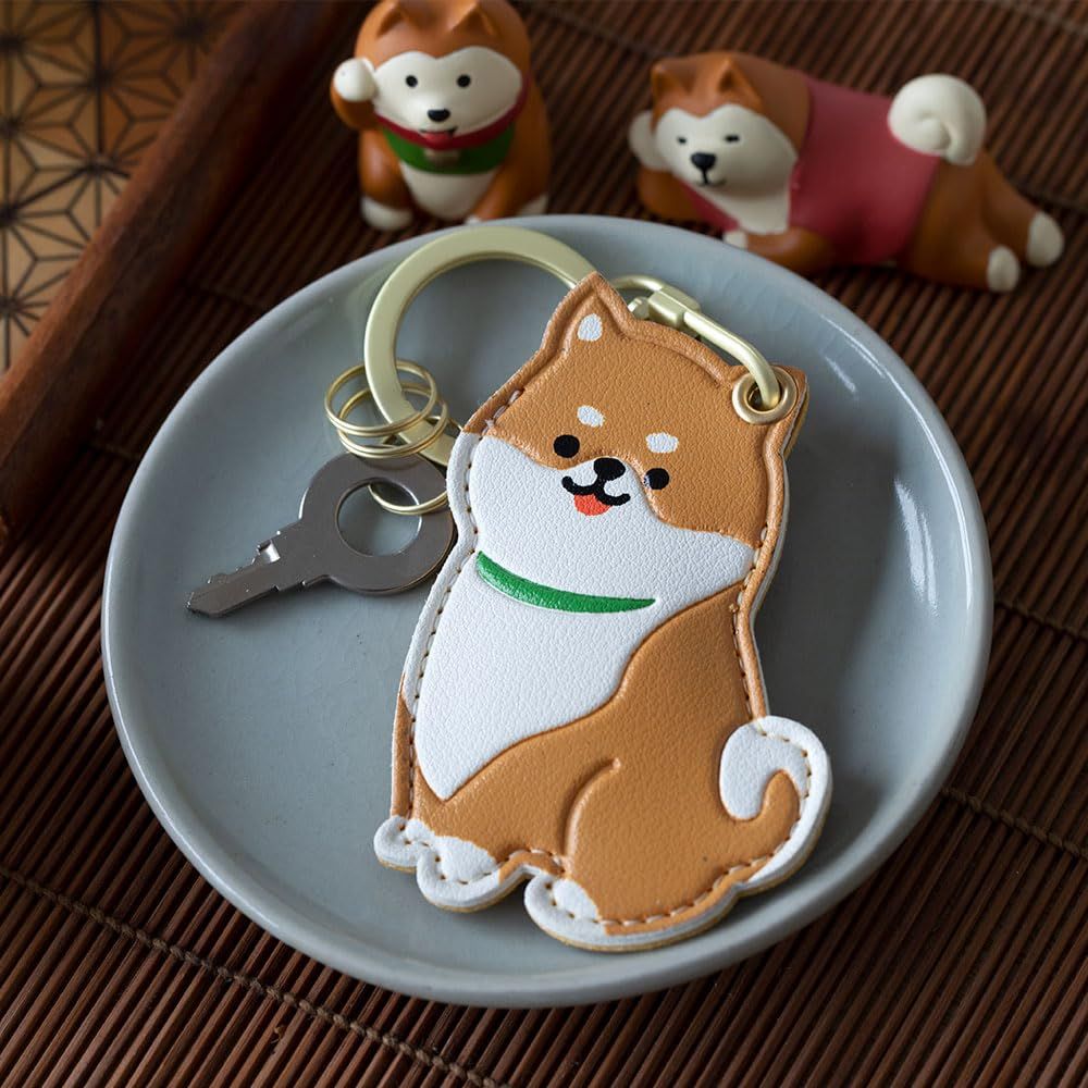 【迅速発送】U-PICK ネコキーホルダコイン型Edy（QUICPAYコイン）PU革キーホルダー500円コイン収納カバー  Airtag保護ケース可愛い動物キーホルダーストラッ