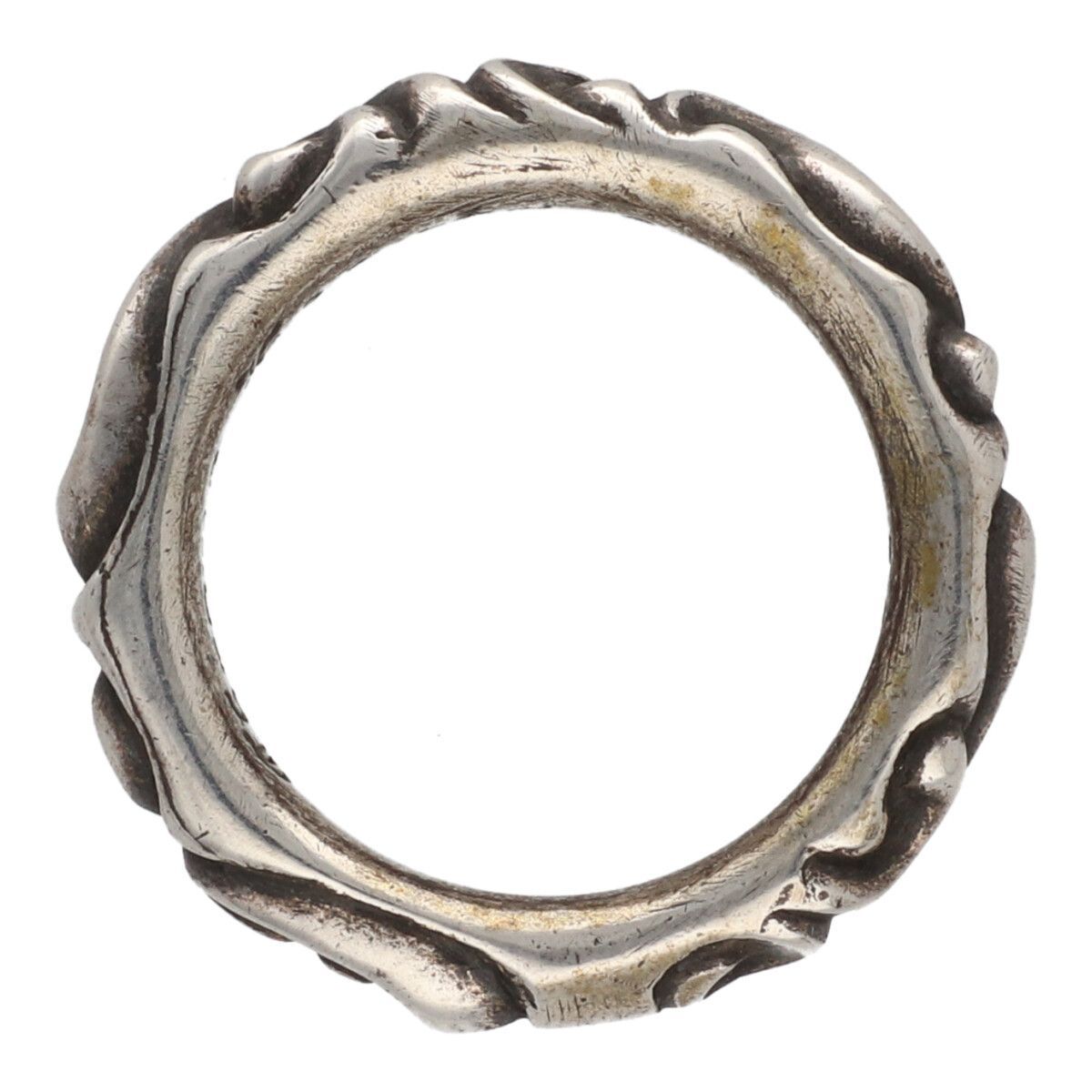 CHROME HEARTS スターバンドリング 21号 中古】 CHROME HEARTS クロムハーツ スクロールバンド リング 21