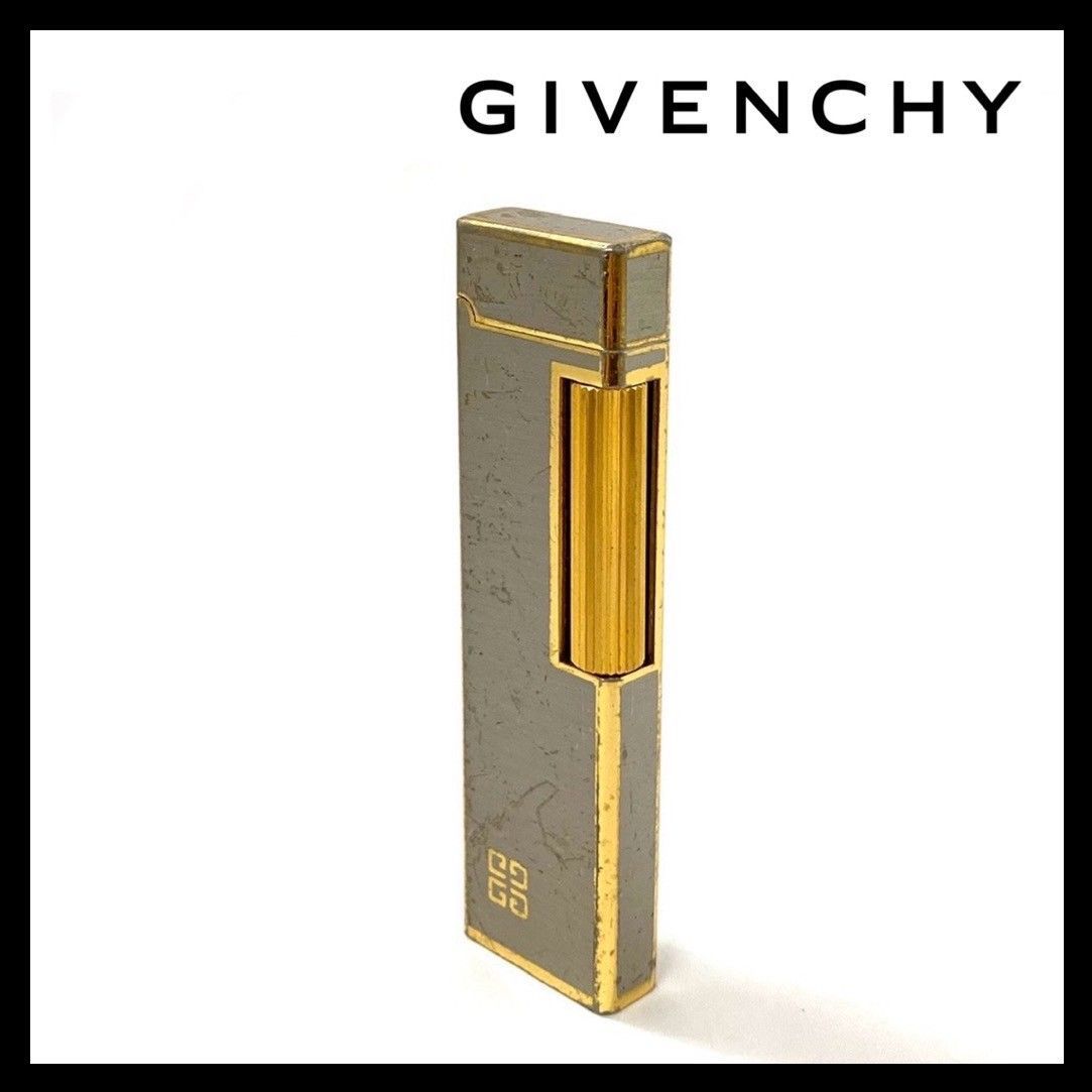 GIVENCHY】9000 ローラー式 ガスライター スリム シルバーカラー 