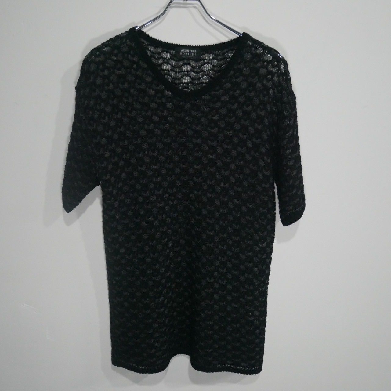 yoshiyuki konishi see-through half 人気 sleeve knit Yoshiyuki