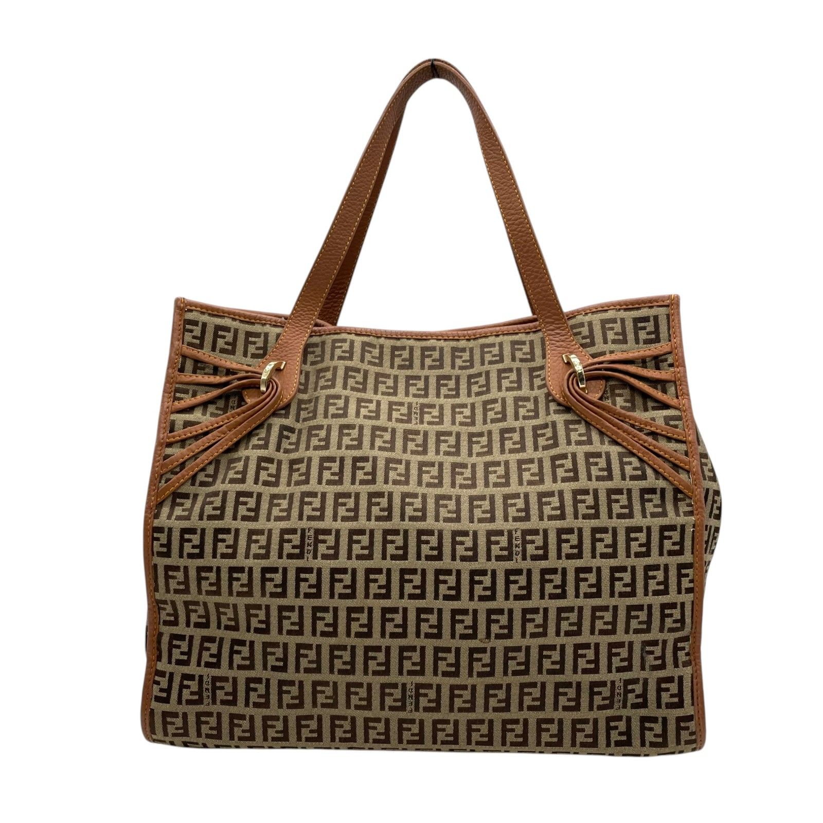 レディース 美品 FENDI フェンディ ズッカ ズッキーノ トートバッグ A4 